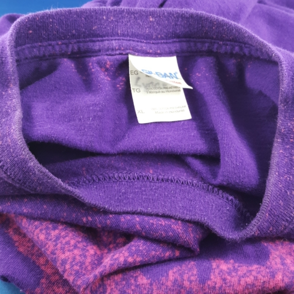 Shamrock Tie Dye T-shirt Purple / Pink Tee (XL) - Picture 7 of 10